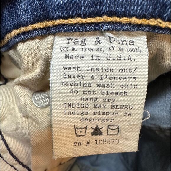 Rag & Bone The Dash Mid Rise Skinny Jeans in Preston Size 28 - Picture 10 of 10
